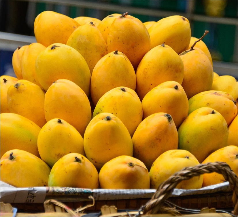 Woman selecting fresh fruits